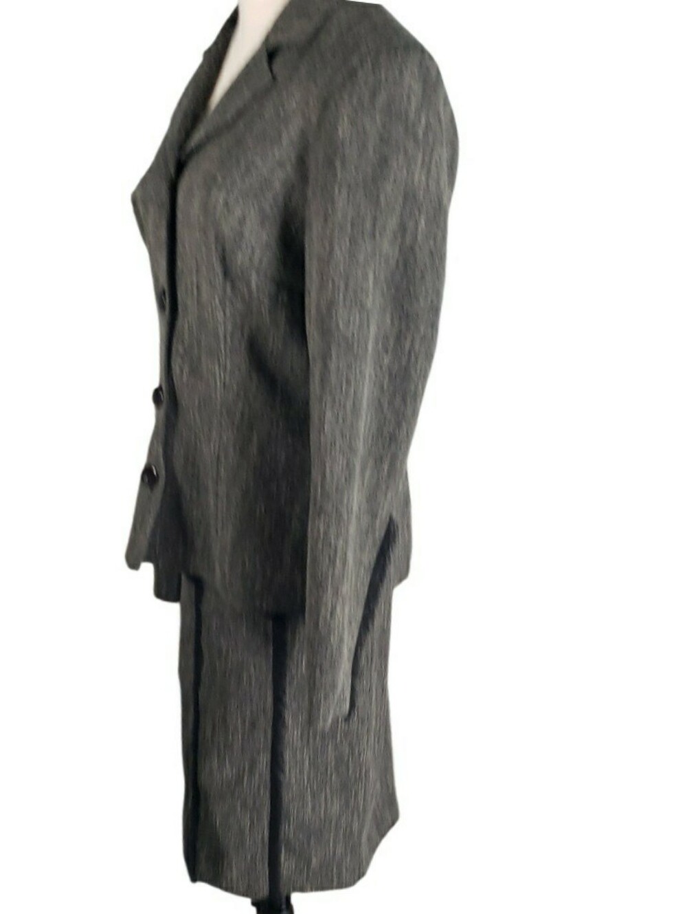 Linea Domani Vintage Skirt Suit Set Fringe Accents 6 Academia Career Events Fall - Picture 4 of 14
